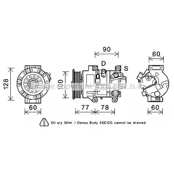 Compresseur, climatisation AVA QUALITY COOLING TOAK584