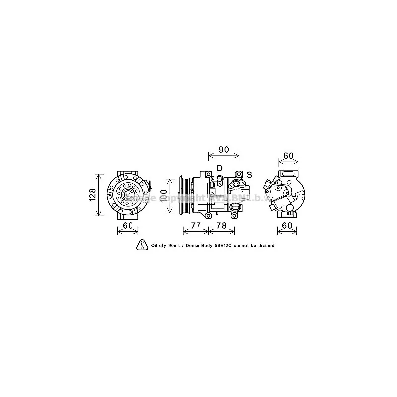Compresseur, climatisation AVA QUALITY COOLING TOAK584