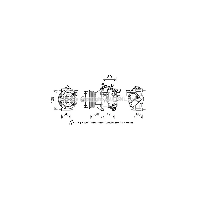 Compresseur, climatisation AVA QUALITY COOLING TOAK618