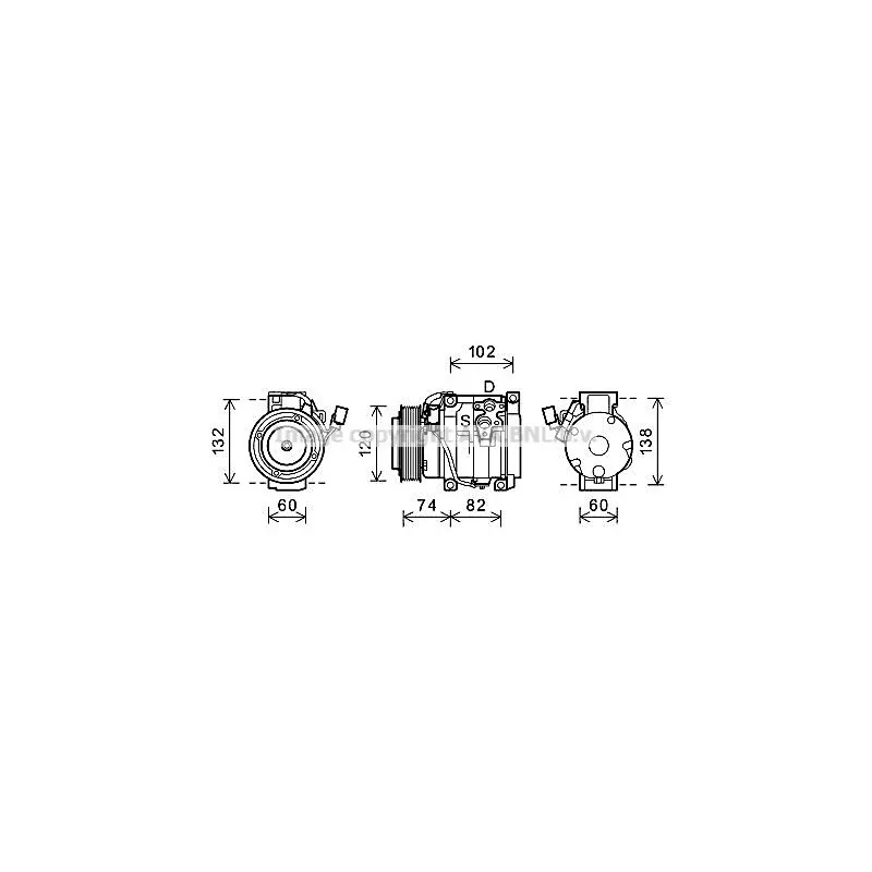 Compresseur, climatisation AVA QUALITY COOLING TOAK636