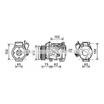 Compresseur, climatisation AVA QUALITY COOLING TOAK664