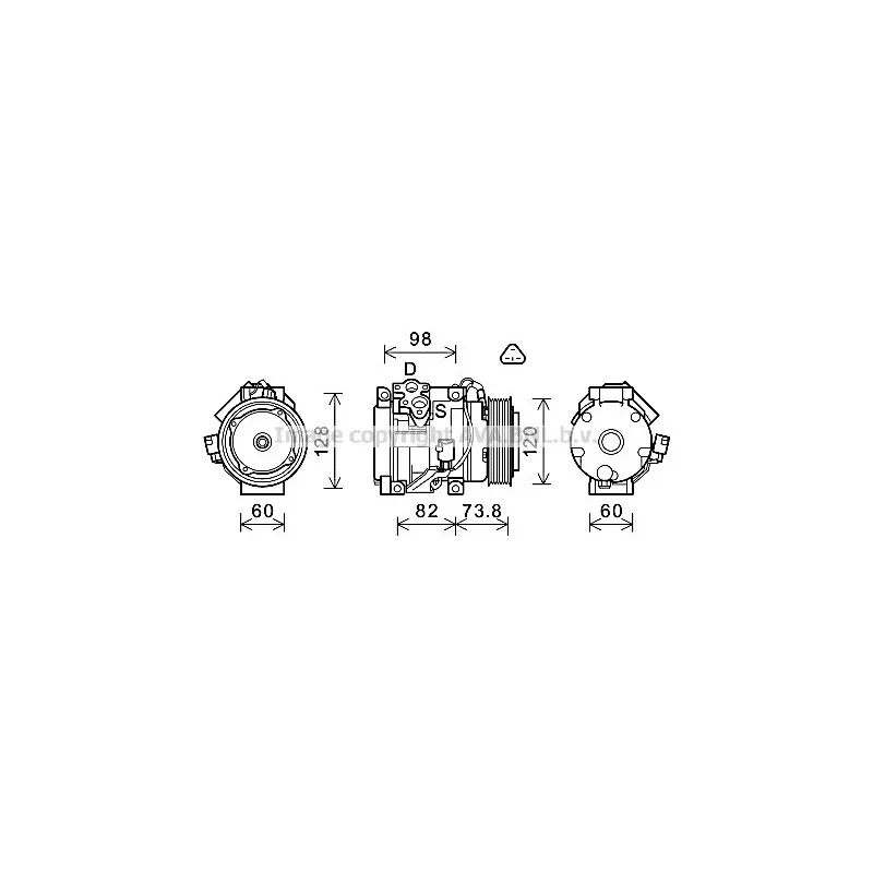 Compresseur, climatisation AVA QUALITY COOLING TOAK726