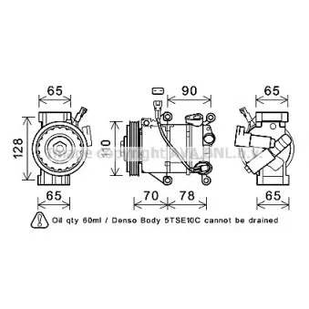 Compresseur, climatisation AVA QUALITY COOLING TOK719