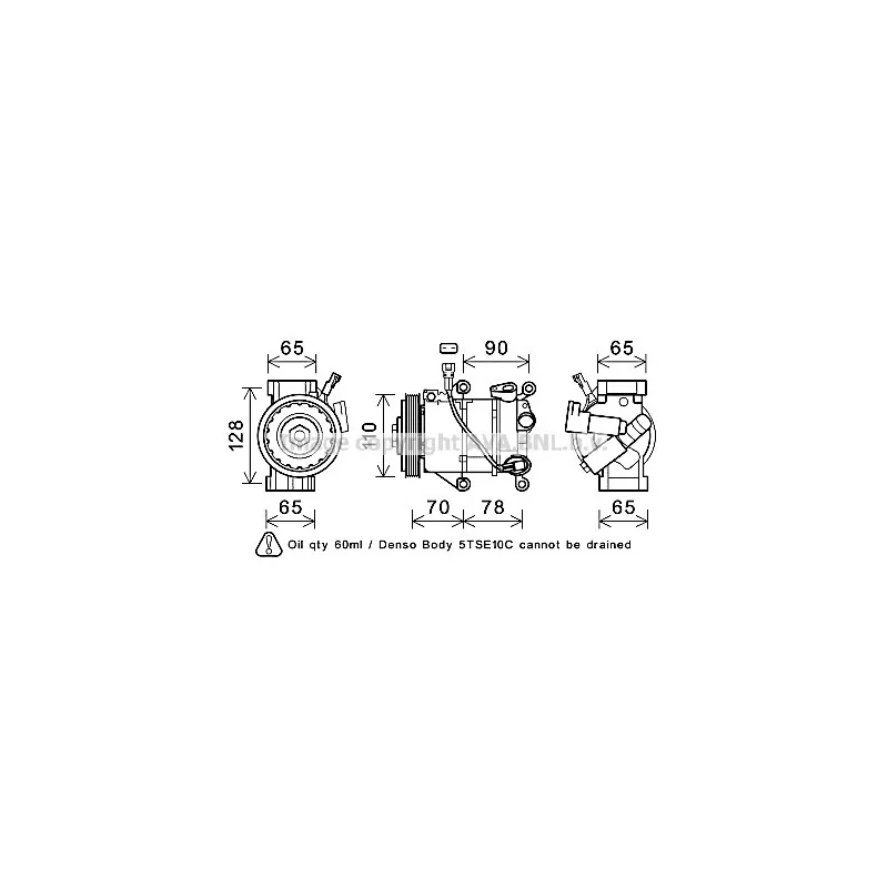 Compresseur, climatisation AVA QUALITY COOLING TOK719