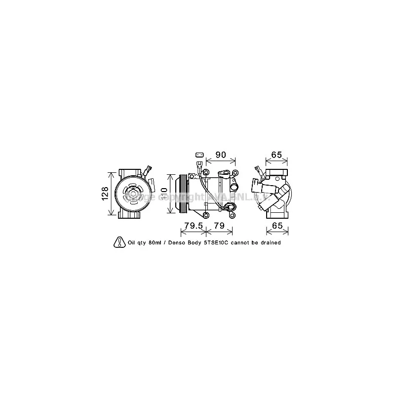 Compresseur, climatisation AVA QUALITY COOLING TOK720