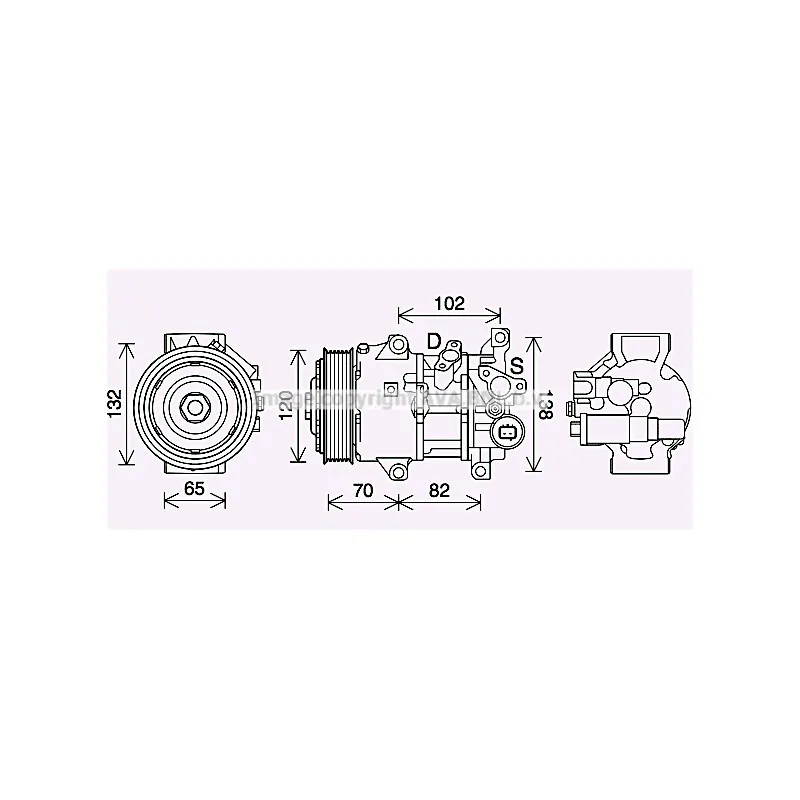 Compresseur, climatisation AVA QUALITY COOLING TOK745