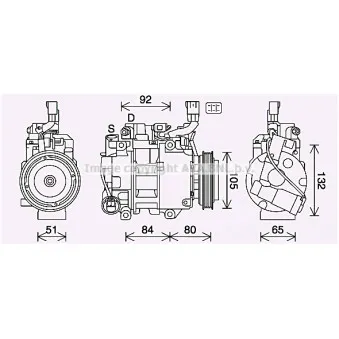 Compresseur, climatisation AVA QUALITY COOLING TOK746