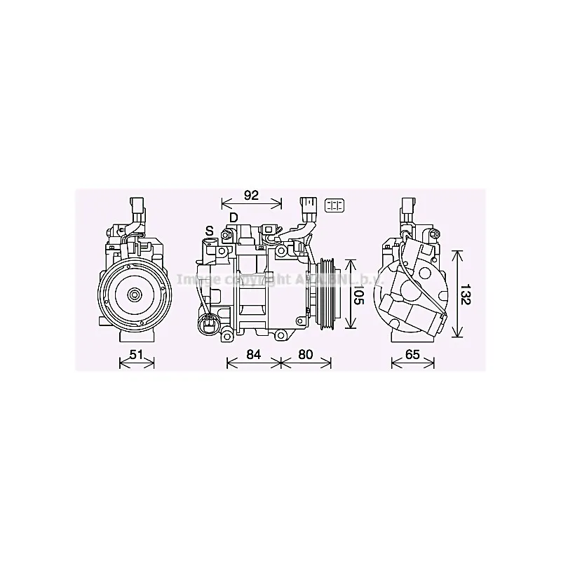 Compresseur, climatisation AVA QUALITY COOLING TOK746