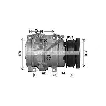 Compresseur, climatisation AVA QUALITY COOLING TOK768