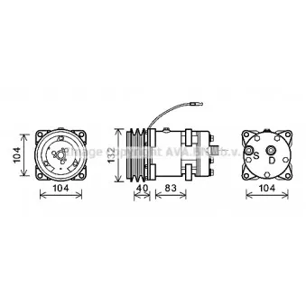 Compresseur, climatisation AVA QUALITY COOLING VEAK002
