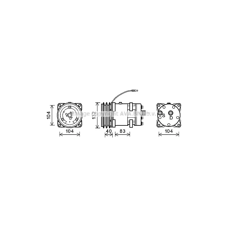 Compresseur, climatisation AVA QUALITY COOLING VEAK002