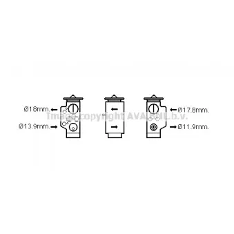 Détendeur, climatisation AVA QUALITY COOLING VN1348