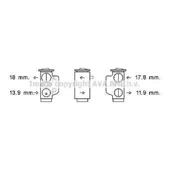 Détendeur, climatisation AVA QUALITY COOLING VN1367