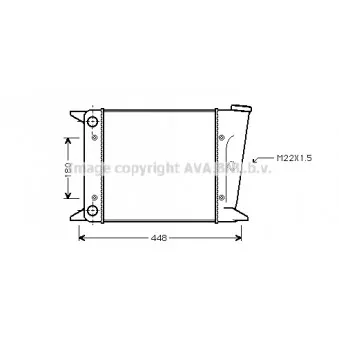 Radiateur, refroidissement du moteur AVA QUALITY COOLING VN2001