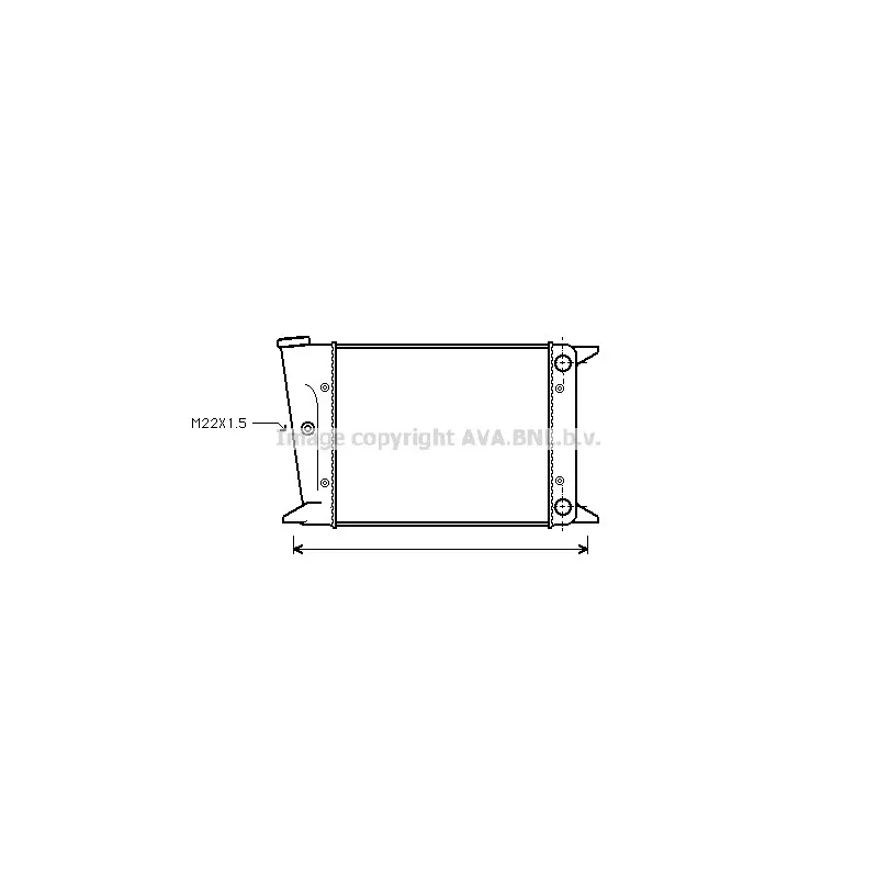 Radiateur, refroidissement du moteur AVA QUALITY COOLING VN2004