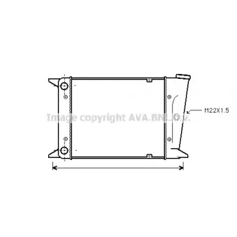 Radiateur, refroidissement du moteur AVA QUALITY COOLING VN2006