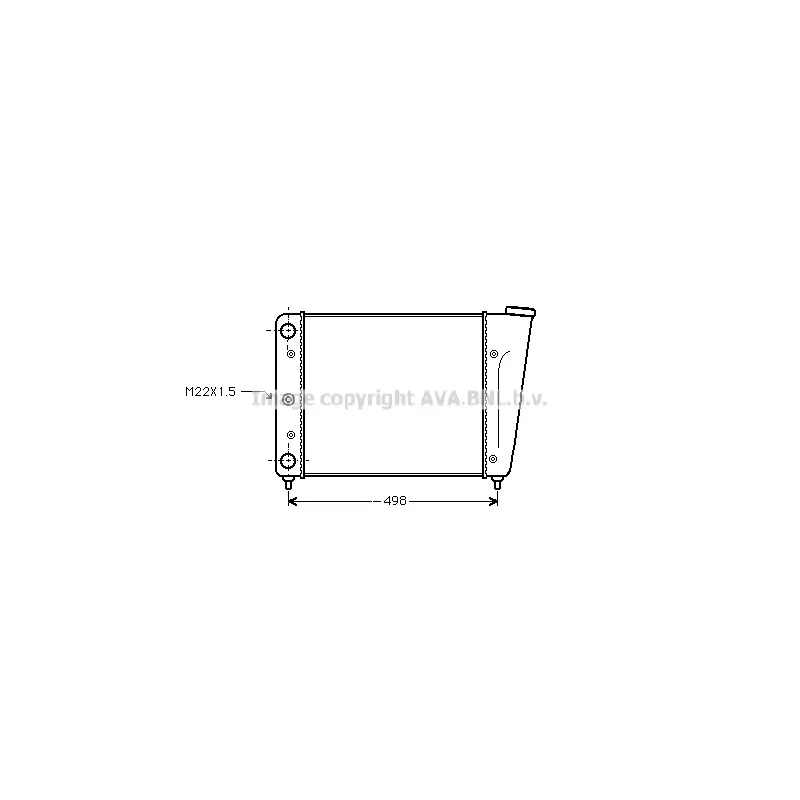 Radiateur, refroidissement du moteur AVA QUALITY COOLING VN2009