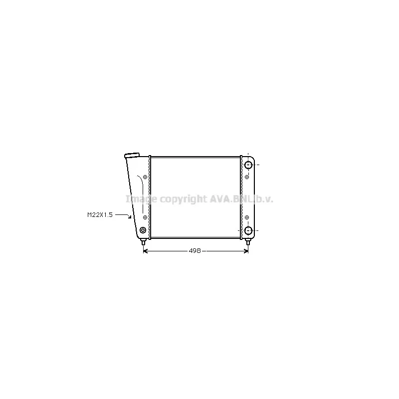 Radiateur, refroidissement du moteur AVA QUALITY COOLING VN2010
