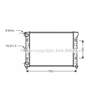 Radiateur, refroidissement du moteur AVA QUALITY COOLING VN2011