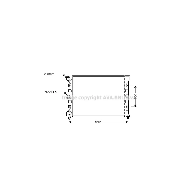 Radiateur, refroidissement du moteur AVA QUALITY COOLING VN2011