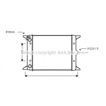 Radiateur, refroidissement du moteur AVA QUALITY COOLING