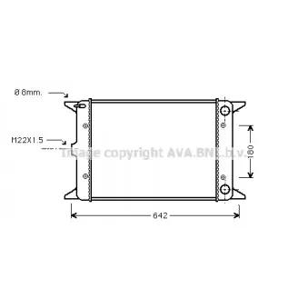 Radiateur, refroidissement du moteur AVA QUALITY COOLING VN2023