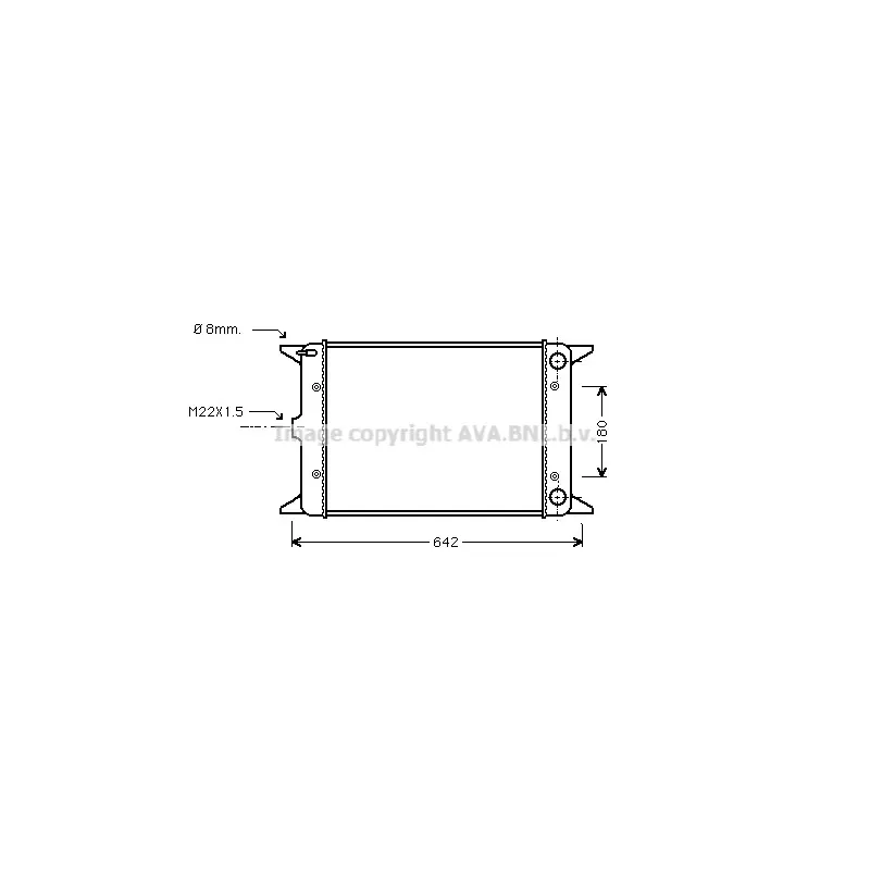 Radiateur, refroidissement du moteur AVA QUALITY COOLING VN2023