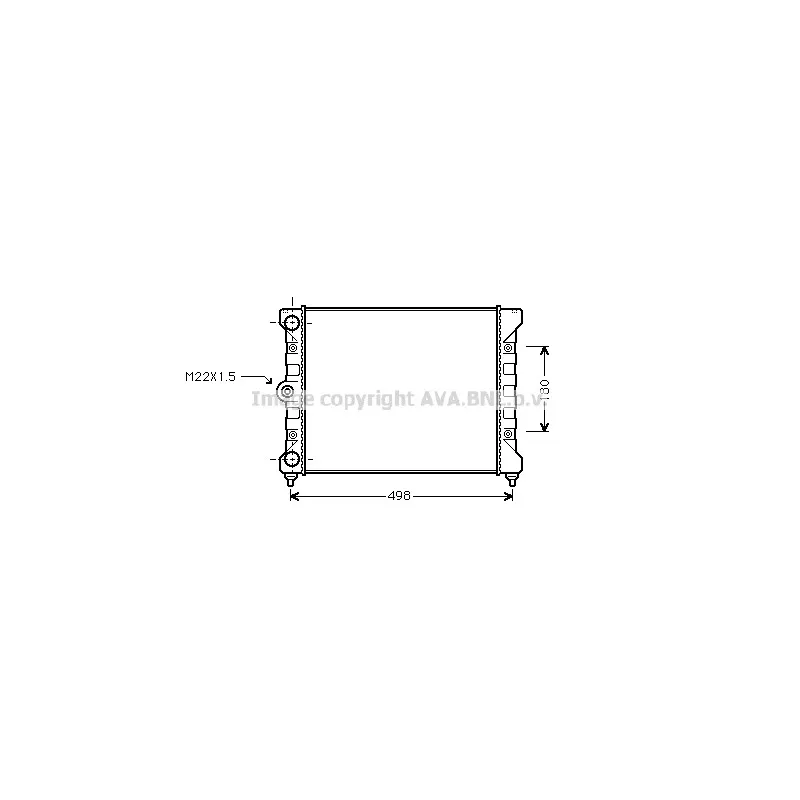 Radiateur, refroidissement du moteur AVA QUALITY COOLING VN2028