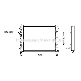 Radiateur, refroidissement du moteur AVA QUALITY COOLING VN2029