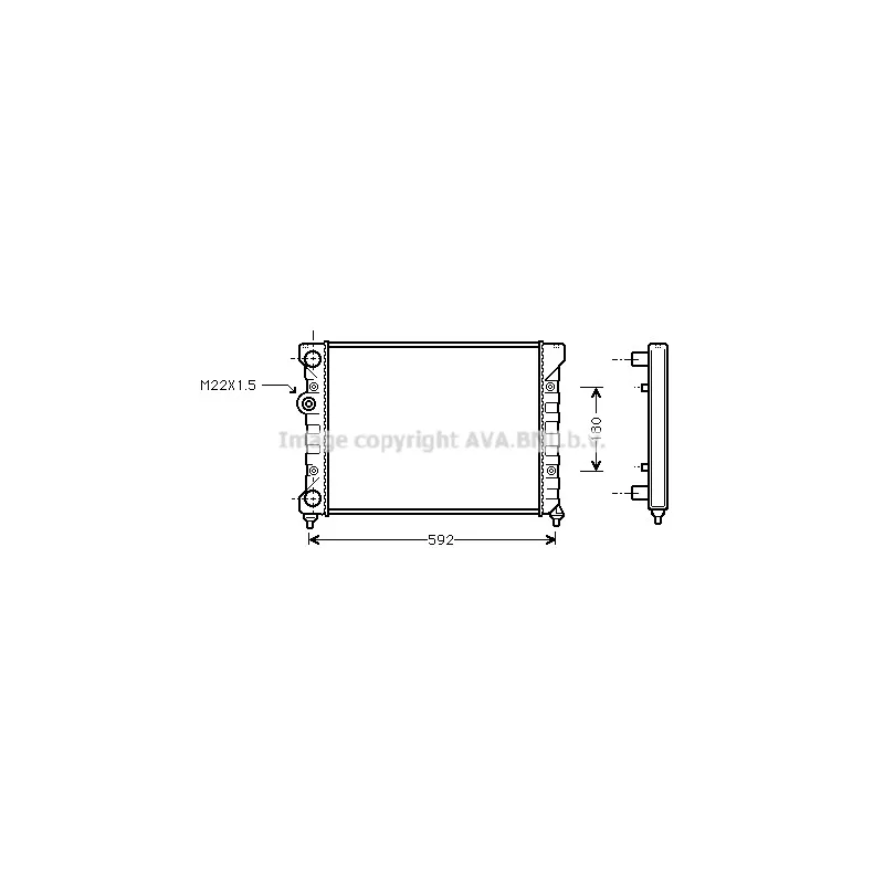 Radiateur, refroidissement du moteur AVA QUALITY COOLING VN2029