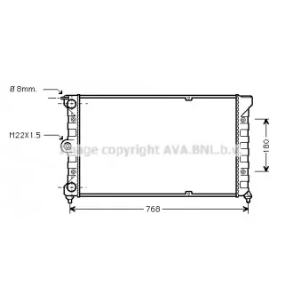 Radiateur, refroidissement du moteur AVA QUALITY COOLING VN2037