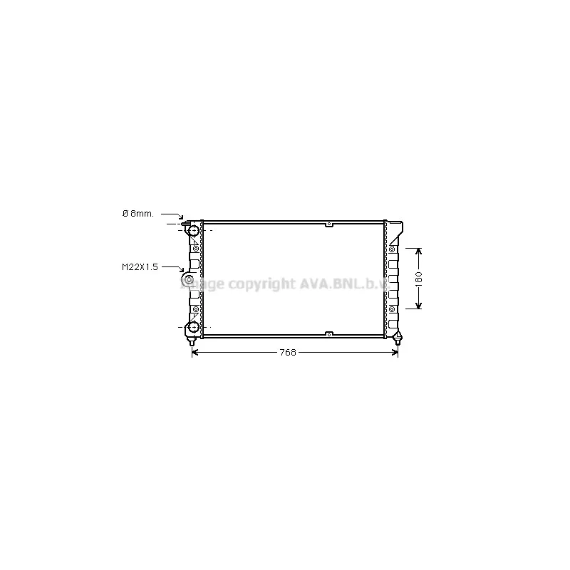 Radiateur, refroidissement du moteur AVA QUALITY COOLING VN2037