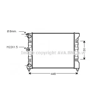 Radiateur, refroidissement du moteur AVA QUALITY COOLING VN2038
