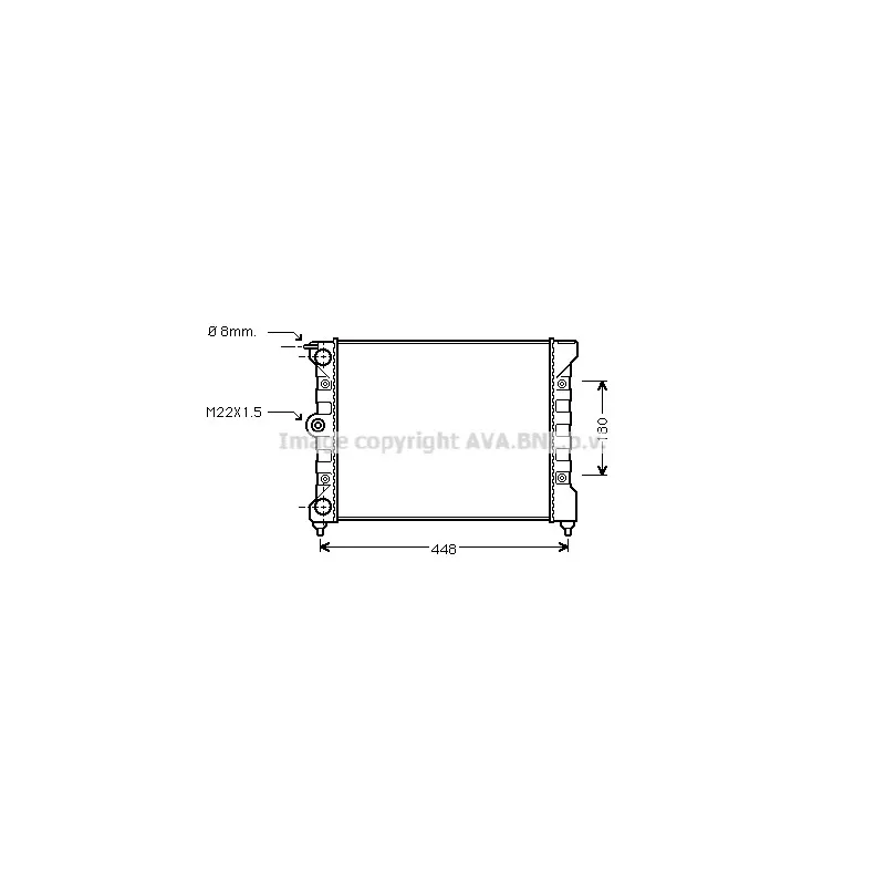 Radiateur, refroidissement du moteur AVA QUALITY COOLING VN2038