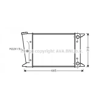 Radiateur, refroidissement du moteur AVA QUALITY COOLING VN2044