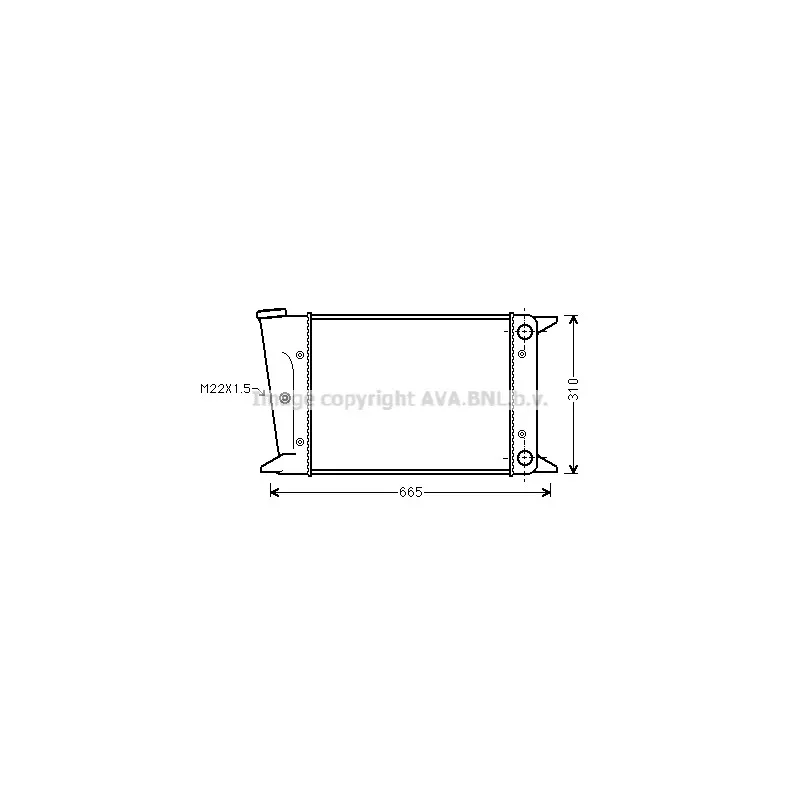 Radiateur, refroidissement du moteur AVA QUALITY COOLING VN2044