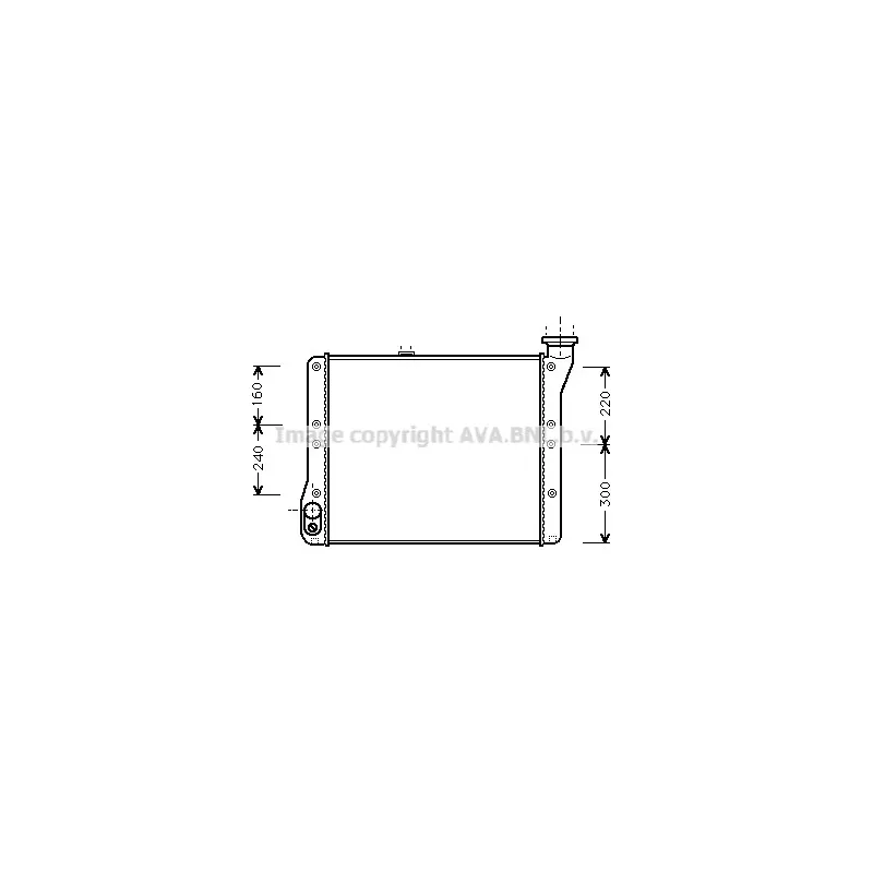 Radiateur, refroidissement du moteur AVA QUALITY COOLING VN2054