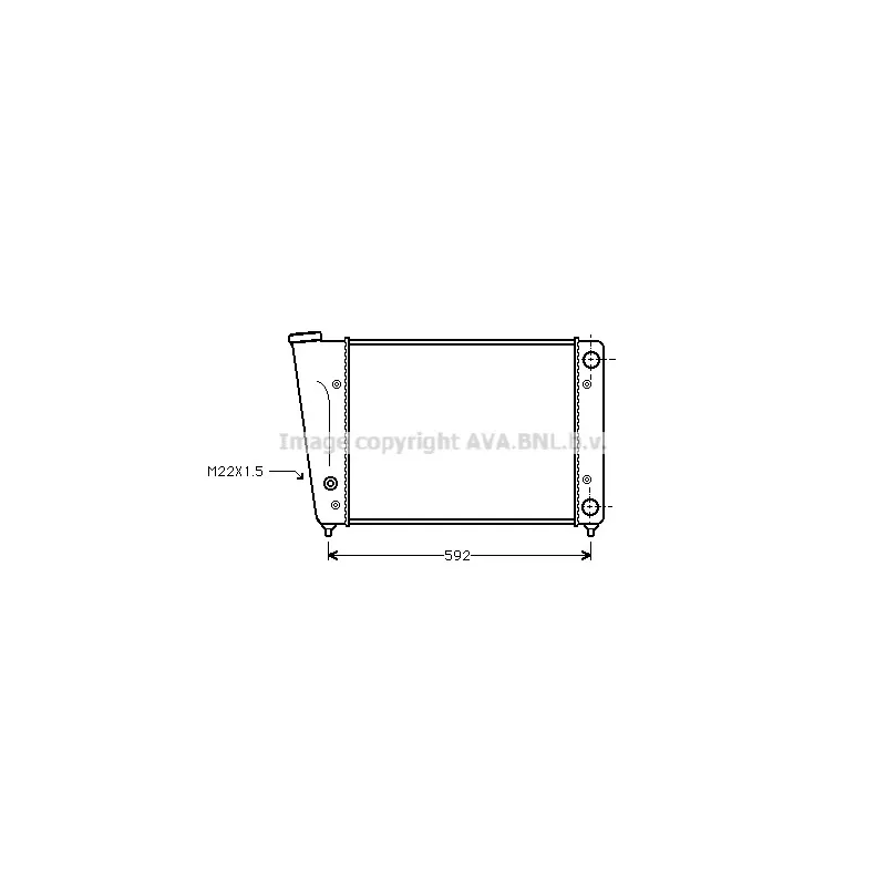 Radiateur, refroidissement du moteur AVA QUALITY COOLING VN2059