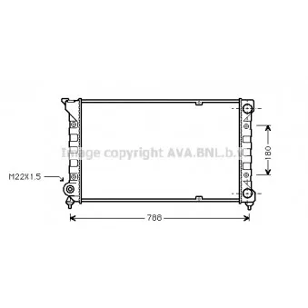 Radiateur, refroidissement du moteur AVA QUALITY COOLING VN2066