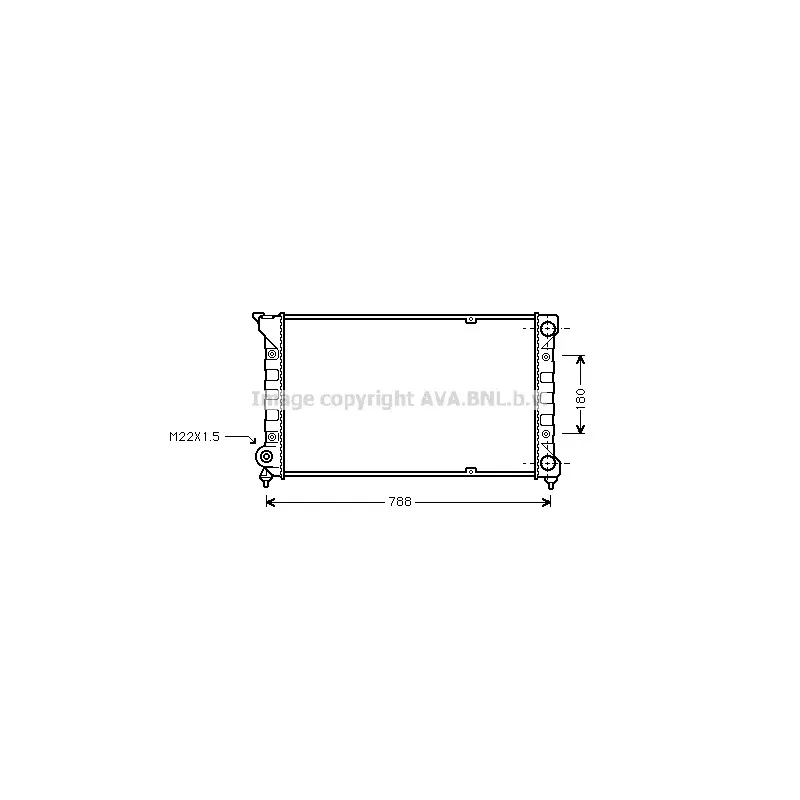 Radiateur, refroidissement du moteur AVA QUALITY COOLING VN2066