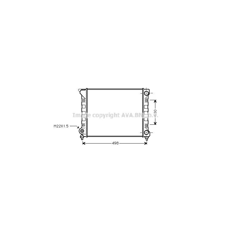 Radiateur, refroidissement du moteur AVA QUALITY COOLING VN2070