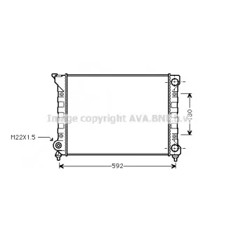 Radiateur, refroidissement du moteur AVA QUALITY COOLING VN2071