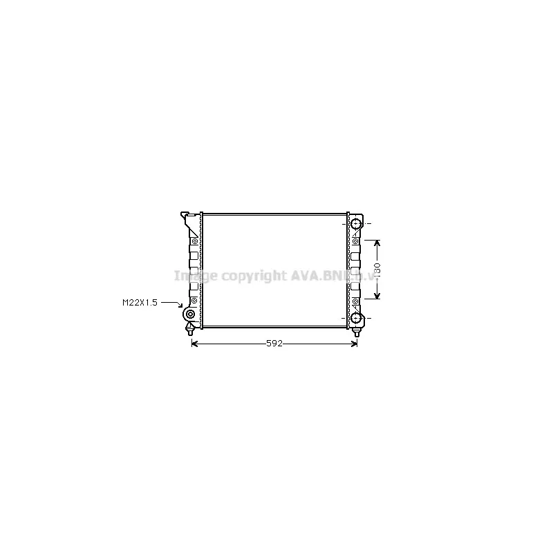 Radiateur, refroidissement du moteur AVA QUALITY COOLING VN2071
