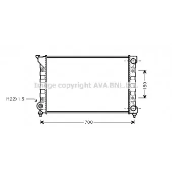 Radiateur, refroidissement du moteur AVA QUALITY COOLING VN2072