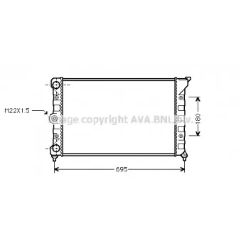 Radiateur, refroidissement du moteur AVA QUALITY COOLING VN2078