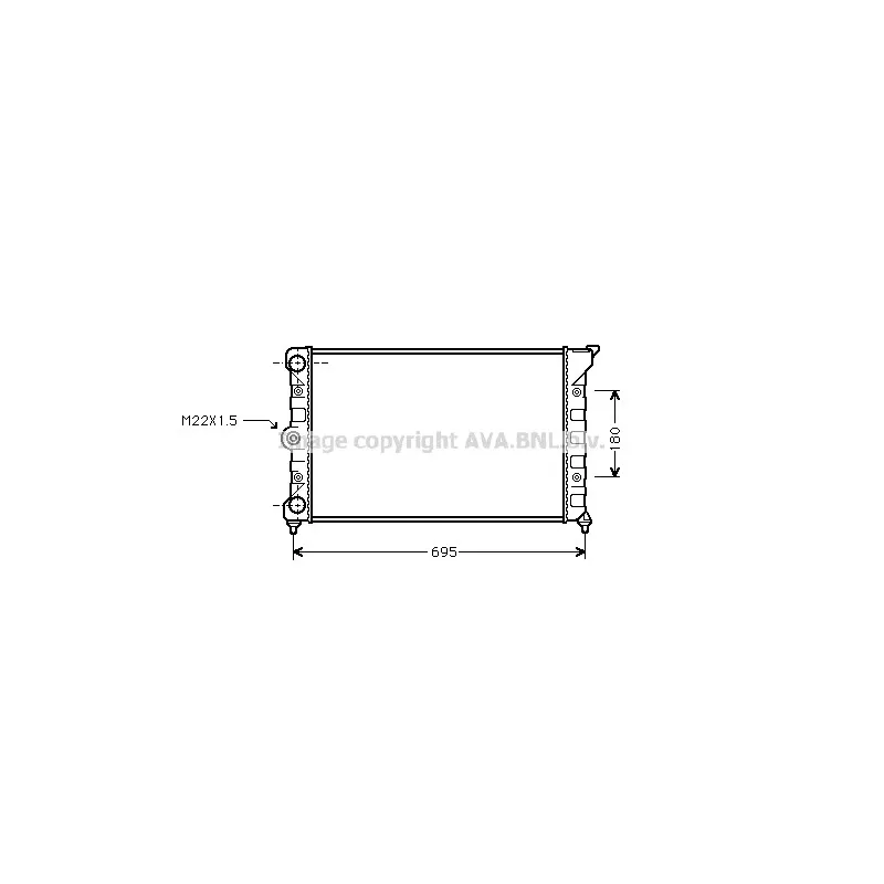 Radiateur, refroidissement du moteur AVA QUALITY COOLING VN2078
