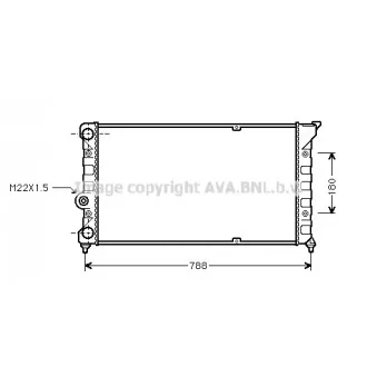 Radiateur, refroidissement du moteur AVA QUALITY COOLING VN2079
