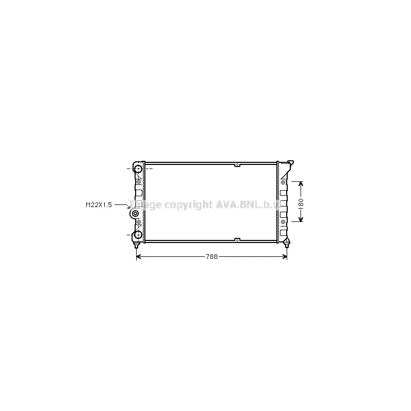 Radiateur, refroidissement du moteur AVA QUALITY COOLING VN2079