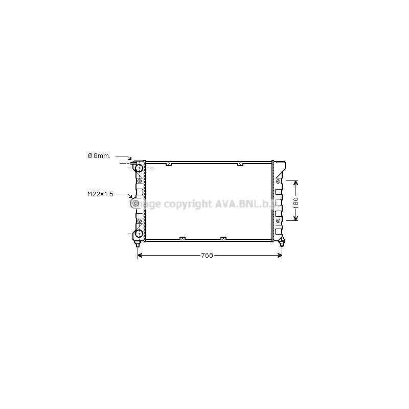 Radiateur, refroidissement du moteur AVA QUALITY COOLING VN2080