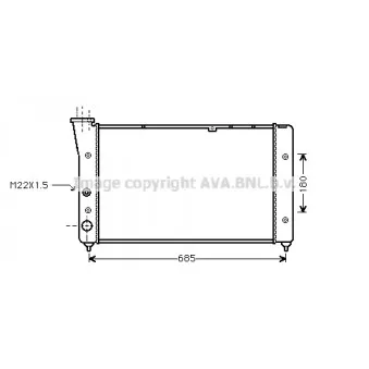 Radiateur, refroidissement du moteur AVA QUALITY COOLING VN2081